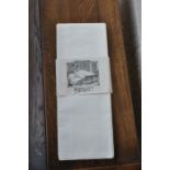 Marple antique home spun sheet, Bleached sheets hemmed ready for use (unused in original packet)