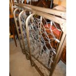 2 Vintage Double Beds ( metal bases with wooden foot and head boards )