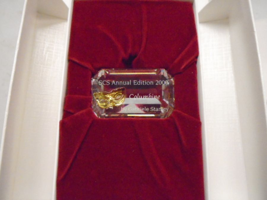 Swarovski Masquerade collection 'Columbine' in original box with plinth and plaque, all boxed - Image 5 of 5
