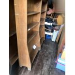 Large vintage shop / library shelving bookcase unit 184 cm long 175 cm tall