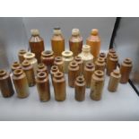 Salt glazed bottles Markham & Maldon, Doulton Lambeth and others plus vintage glass bottles