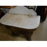 Marble Top Washstand 36 x 17 inches