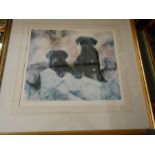 JOHN TRICKETT Limited Edition Dog Print no 280 of 850 18 x 15 inches. signature in margin