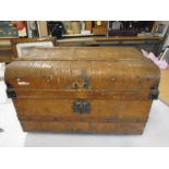 Vintage tin trunk