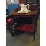 Washstand with jug and bowl