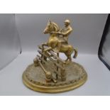 Brass show jumping figure very heavy