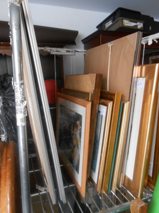 Half Stillage of modern framed Prints ( stillage not included ) glass broken on one picture and - Image 20 of 21