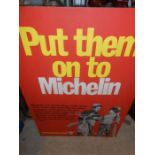 Vintage Michelin Cycle Tyre Sign ( cardboard ) 24 x 36 inches