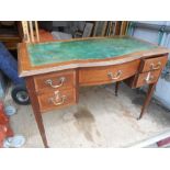 Mahogany Writing Desk with Green Leather Inset