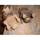 Pair of trailer wheel hubs 4 stud