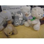 5 soft toys