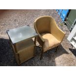 Lloyd loom style chair and cabinet