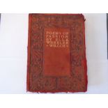 A red Leather/suede bound copy of ' Poems of Passion' by Ella Wheeler - Wilcox. Late 19C /early