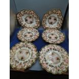 Royal crown Derby 4 fruit plates and 2 serving dishes