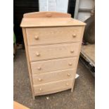 Stag 5 drawer chest of drawers ( needs slight attention)