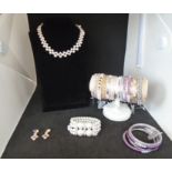 costume jewellery surplus stock from local jewellers, all new and unworn to include bracelets,