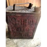 Vintage Shell Motor Spirit Can with brass Esso Cap