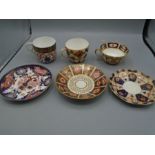 Royal crown Derby 3 odd cups and 3 odd saucers