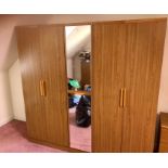Modern 3 piece bedroom suite ( 2 wardrobes and central mirrored door cupboard unit