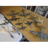 Collection of model planes, as found