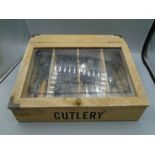 Cutlery tray (modern in vintage style) with Emma Bridgewater apron