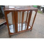 Vintage Mirror Back Glazed Display Cabinet 34 cm deep 104 cm wide 109 cm tall ( side panel of