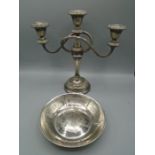 Candelabra and dish