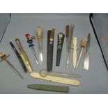 14 assorted letter openers