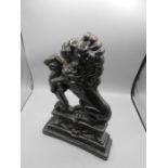 Cast Alloy Lion Door Stop 13 1/2 inches tall