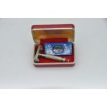 Gillette safety razor in case in good condition with a pack of blades