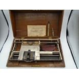 Vintage Hall typewriter co. no 2764 patented 1881, in wooden case with metal handle inscribed '
