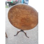 Antique Mahogany Tilt Top Table