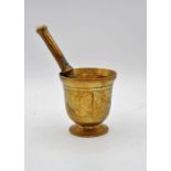 Brass pestle and mortar