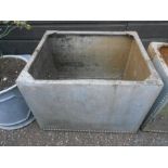 Vintage Galvanised Studded Water tank 90 x 74 cm 68 cm tall ( holds water no holes )