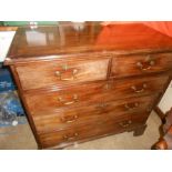 Antique Mahogany 2 Short over 3 Long Chest of Drawers