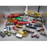 Box of die cast cars etc