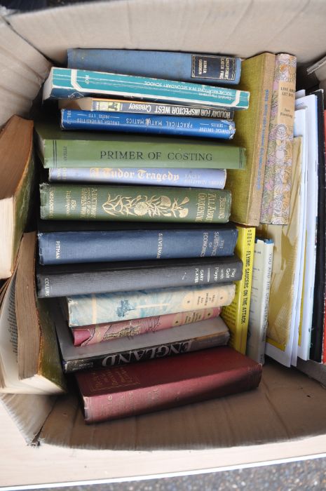 box of vintage books