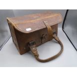 vintage carry toolbox? leather with a metal lining 35x13x20cm