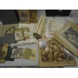 Quantity of old photographs, one dated 1899 plus a repro titanic newspaper article