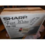 Sharp Fontwriter and Philips VHS Video Recorder with remote ( sold as collectors / display item )