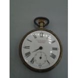 West end watch co. pocket watch, continental silver, no glass on clock face