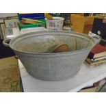 galvanised tin bath 55x45cm no holes