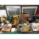 silver caddy spoon, watches, compacts, cigarette case, felixtowe beach prints, maps, puzzles etc 3