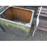 Vintage Galvanised Studded Water tank 56 x 74 cm 63 cm tall ( holds water no holes )