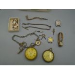 pocket watches, watches and accessories and some cufflinks