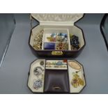 costume jewellery in jewellery box