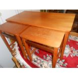 Retro Oblong Coffee Table with 2 pull out tables below 82 x 41 cm 47 cm tall ( one pull out table