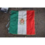 ROYAL SAVOY CREST ITALIAN FASCIST BANNER FLAG 123 x 121cm