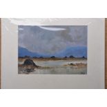 Oil on board seascape unframed mounted signed bottom right 43.5cm x 35cm