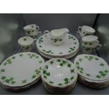 Colclough 'ivy' part set including 6 dinner plates, 5 side plates, 9 cake plates, 10 saucers, 7